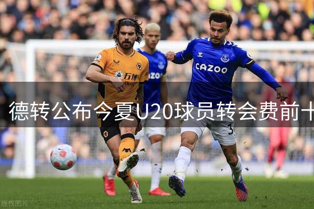 德转公布今夏U20球员转会费前十榜单